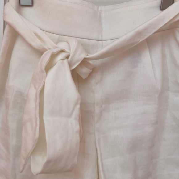 Express White Linen Blend High Rise Shorts - Picture 2 of 6